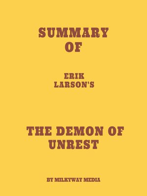 cover image of Summary of Erik Larson's the Demon of Unrest